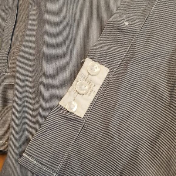 Kingsley Heath Mens Muscle Fit Striped Button-Down Shirt Size L Luxury Style - Picture 7 of 11